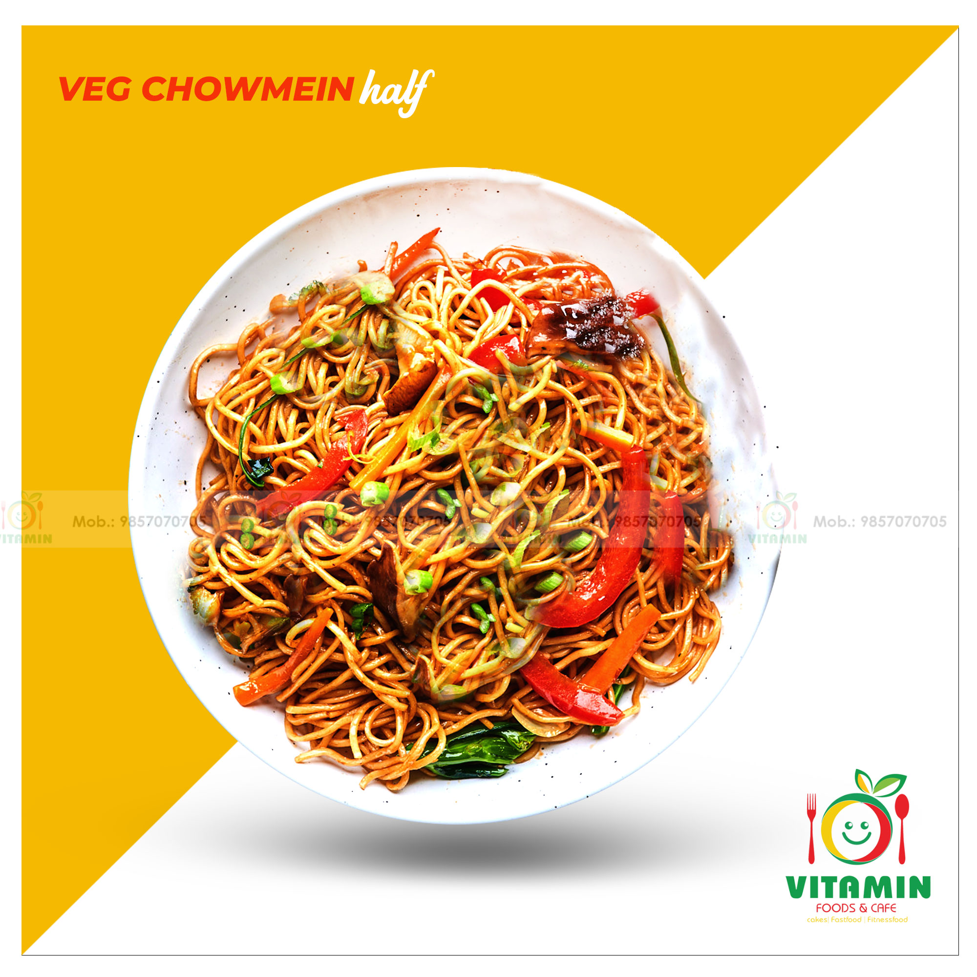VEG Chowmein Half